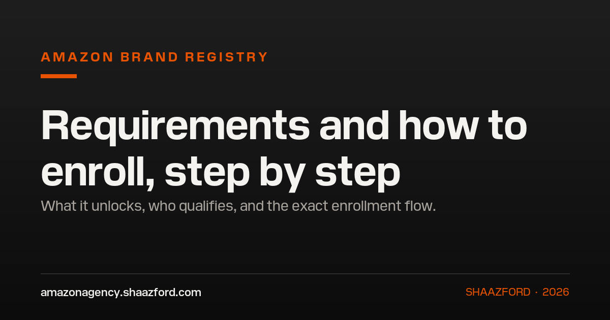 Amazon Brand Registry: What It Is, Requirements, and How to Enroll (2026)