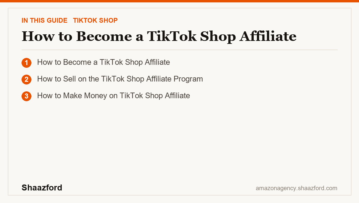 How to Become a TikTok Shop Affiliate: How to Become a TikTok Shop Affiliate, How to Sell on the TikTok Shop Affiliate Program, How to Make Money on TikTok Shop Affiliate at a glance