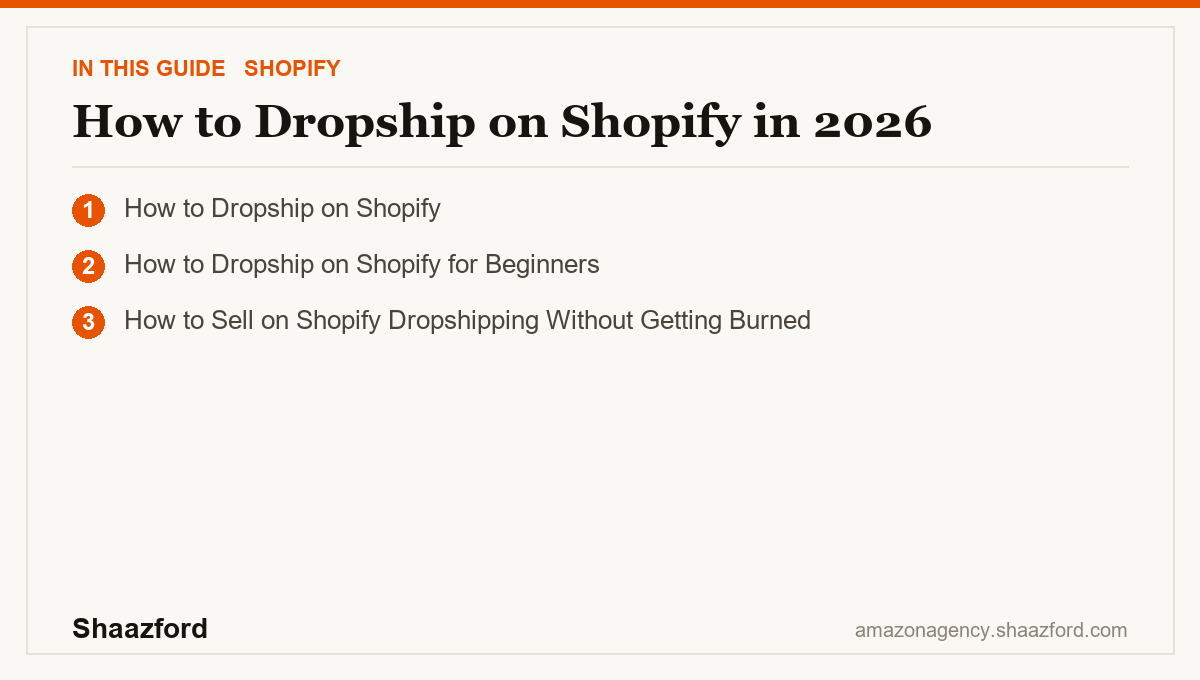 How to Dropship on Shopify in 2026: How to Dropship on Shopify, How to Dropship on Shopify for Beginners, How to Sell on Shopify Dropshipping Without Getting Burned at a glance