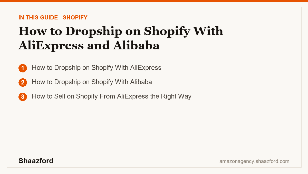 How to Dropship on Shopify With AliExpress and Alibaba: How to Dropship on Shopify With AliExpress, How to Dropship on Shopify With Alibaba, How to Sell on Shopify From AliExpress the Right Way at a glance