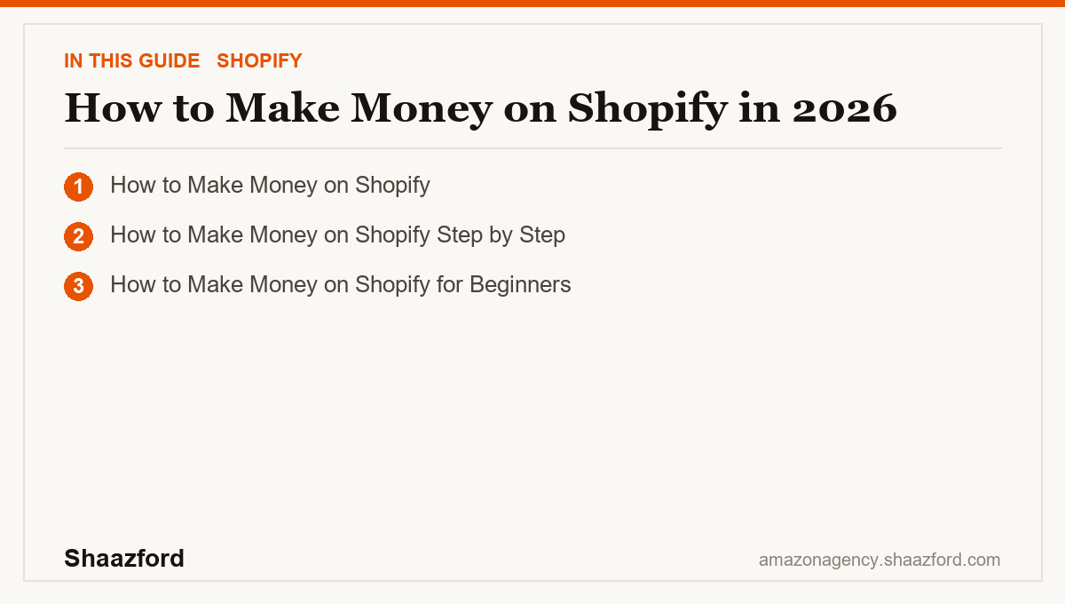 How to Make Money on Shopify in 2026: How to Make Money on Shopify, How to Make Money on Shopify Step by Step, How to Make Money on Shopify for Beginners at a glance