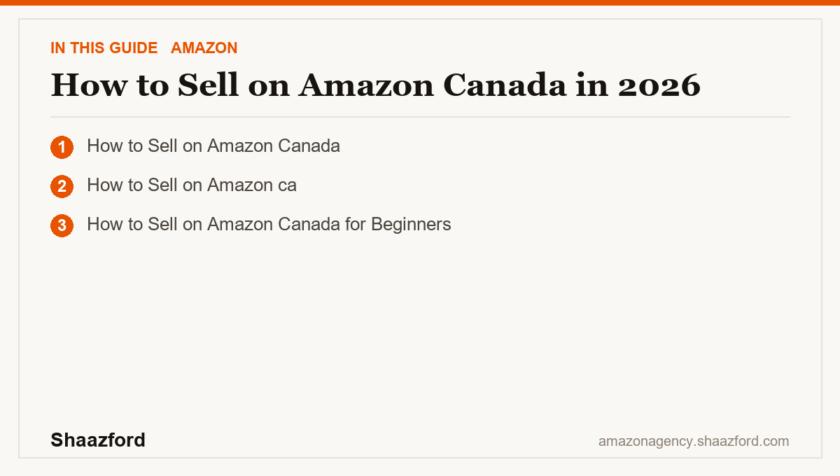 How to Sell on Amazon Canada in 2026: How to Sell on Amazon Canada, How to Sell on Amazon ca, How to Sell on Amazon Canada for Beginners at a glance
