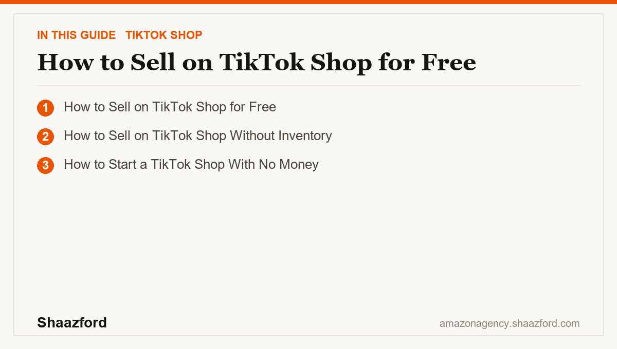 How to Sell on TikTok Shop for Free: How to Sell on TikTok Shop for Free, How to Sell on TikTok Shop Without Inventory, How to Start a TikTok Shop With No Money at a glance