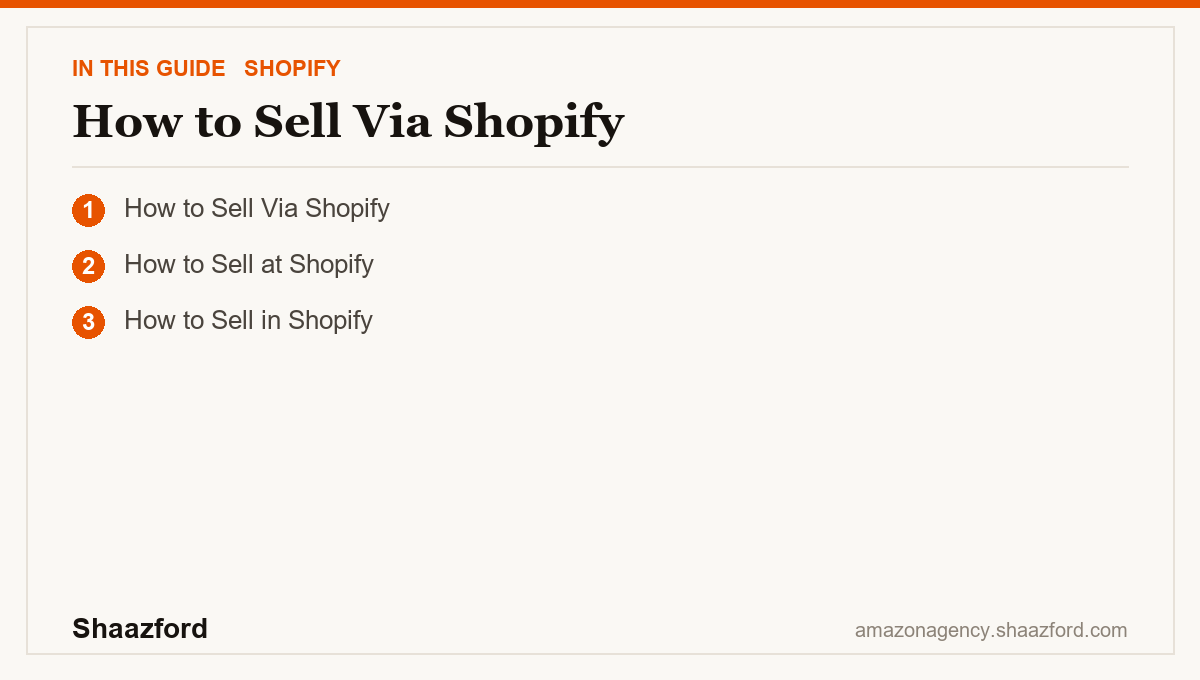 How to Sell Via Shopify: How to Sell Via Shopify, How to Sell at Shopify, How to Sell in Shopify at a glance