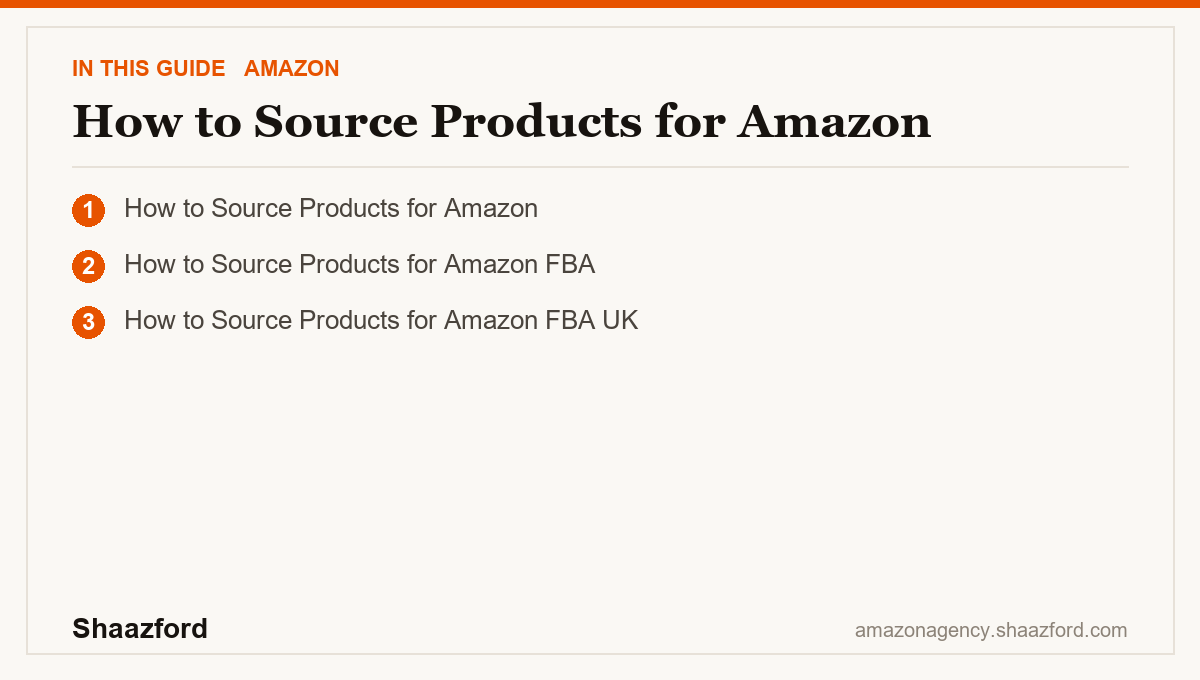 How to Source Products for Amazon: How to Source Products for Amazon, How to Source Products for Amazon FBA, How to Source Products for Amazon FBA UK at a glance